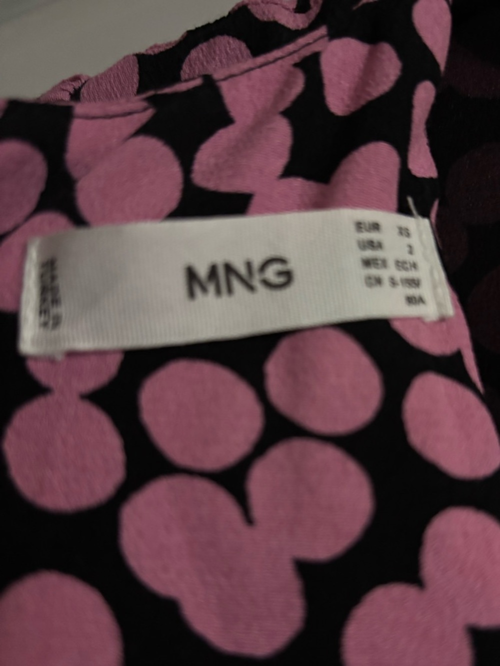 MANGO NWOT Women's Printed Cut-Out Detail Dress Sz 2 - Picture 13 of 14